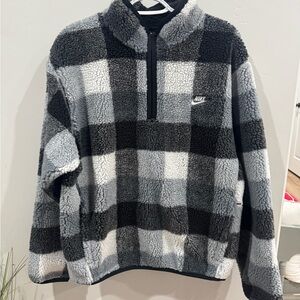 Nike Men's Black and White Zip-Up Sweater! Brand new with tags size small!